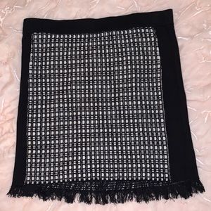 Black and white Ivanka Trump skirt